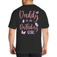 Daddy Of The Birthday Girl Butterfly Party Matching Family Big And Tall Men's T-Shirt Back Print