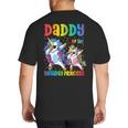 Daddy Of The Birthday Girl Dabbing Princess Unicorn Dad Big And Tall Men's T-Shirt Back Print