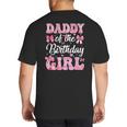 Daddy Of The Birthday Girl Family Pink Coquette Bow Big And Tall Men's T-Shirt Back Print