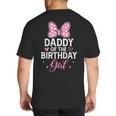 Daddy Of The Birthday Girl Pink Bow Birthday Family Matching Big And Tall Men's T-Shirt Back Print