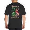 Daddy Of The Birthday Girl Pink And Green Family Matching Big And Tall Men's T-Shirt Back Print