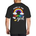 Daddy Of The Birthday Girl Rainbow B-Day Matching Family Big And Tall Men's T-Shirt Back Print