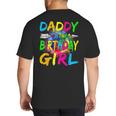 Daddy Of The Birthday Girl Retro 80's Party Big And Tall Men's T-Shirt Back Print