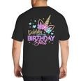 Daddy Of The Birthday Princess Girl Dad Unicorn Bday Party Big And Tall Men's T-Shirt Back Print