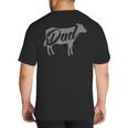 Daddy Cow For Dad's Who Lover Cows Big And Tall Men's T-Shirt Back Print