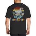 Daddy Dinosaur Of The Birthday Boy Dad Matching Family Big And Tall Men's T-Shirt Back Print