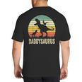 Daddy Dinosaur Daddysaurus 2 Kids For Dad Big And Tall Men's T-Shirt Back Print
