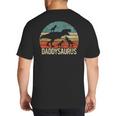 Daddy Dinosaur Daddysaurus 3 Three Kids Xmas Big And Tall Men's T-Shirt Back Print Daddy Dinosaur Daddysaurus 3 Three Kids Xmas Big And Tall Men's T-Shirt Back Print