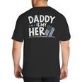Daddy Is My Hero Kids Police Thin Blue Line Law Enforcement Small Big And Tall Men's T-Shirt Back Print