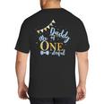 Daddy Of Mr One-Derful Party Blue-Gold Dad Boy 1st Birthday Big And Tall Men's T-Shirt Back Print
