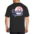 Daddy Of Rookie 1st Birthday Baseball Theme Matching Party Big And Tall Men's T-Shirt Back Print