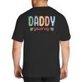 Daddy Saurus Dad Dinosaur Three Rex Birthday Boy Girl Family Big And Tall Men's T-Shirt Back Print