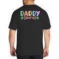 Daddy Saurus Kids Dinosaur Birthday Party Family Matching Big And Tall Men's T-Shirt Back Print