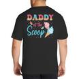 Daddy Of The Scoop Ice Cream Gender Reveal Baby Shower Big And Tall Men's T-Shirt Back Print