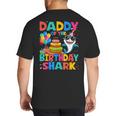 Daddy Of The Shark Birthday Dad Matching Family Big And Tall Men's T-Shirt Back Print