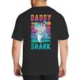 Daddy Shark Retro Vintage Dad Big And Tall Men's T-Shirt Back Print