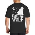 Daddy Wolf Matching Family Tribe Wolves Moon Big And Tall Men's T-Shirt Back Print