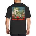 Daddysaurus Father's Day Best Dad T-Rex Papa Big And Tall Men's T-Shirt Back Print