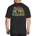Daddysaurus Rex Dinosaur Daddy Saurus Rex Family Matching Big And Tall Men's T-Shirt Back Print