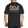 DaddysaurusRex Dinosaur Dad Daddy Saurus Family Big And Tall Men's T-Shirt Back Print
