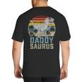 DaddysaurusRex Dinosaur Daddy Saurus Family Matching Big And Tall Men's T-Shirt Back Print