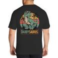 DaddysaurusRex Dinosaur Daddy Saurus Family Matching Dad Big And Tall Men's T-Shirt Back Print