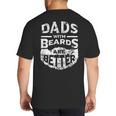 Dads With Beards Are Better Distressed Big And Tall Men's T-Shirt Back Print