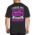 I Have My Dad's Temper & My Mama's Mouth Daughter Kids Big And Tall Men's T-Shirt Back Print
