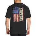 Dance Dad US American Flag Shirt Dancer Dancing Father Men Big And Tall Men's T-Shirt Back Print