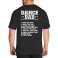 Dancer Dad Dancing Father Of A Dancer Dad Big And Tall Men's T-Shirt Back Print