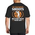 Daughter Basketball Sport Basketball Dad Mom Basketball Fan Big And Tall Men's T-Shirt Back Print