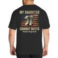 My Daughter Wears Combat Boots Proud Army Dad Veteran Day Big And Tall Men's T-Shirt Back Print