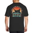 I Didn't Choose The Cat Dad Life The Cat Dad Life Chose Me Big And Tall Men's T-Shirt Back Print