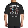 Dirt Bike Family Father Son Motocross Off-Road MX Dad Boys Big And Tall Men's T-Shirt Back Print