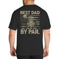 Disc Golf Frisbee Best Dad Par Camo US Flag Golfer Big And Tall Men's T-Shirt Back Print