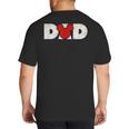 Disney Mickey And Friends Dad Mickey Distressed Text Logo Big And Tall Men's T-Shirt Back Print
