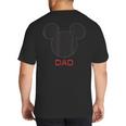 Disney Mickey Mouse Dad Family Small Big And Tall Men's T-Shirt Back Print