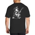 Dog Guitarist Guitar Australian Shepherd Dad Mom Big And Tall Men's T-Shirt Back Print
