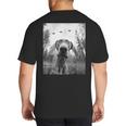 Dog Mom Dad Alien Selfie Weimaraner UFO For Men Women Big And Tall Men's T-Shirt Back Print