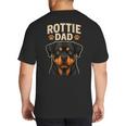 Dog Owner Dad Rottweiler Rottie Dad Big And Tall Men's T-Shirt Back Print