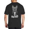 The Dogfather French Bulldog Dad Frenchie Papa T-Shirt Small Big And Tall Men's T-Shirt Back Print
