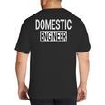 Domestic Engineer House Husband Stay At Home Dad Uniform Big And Tall Men's T-Shirt Back Print