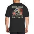Doodle Dad Goldendoodle Regular Dad But Cooler American Flag Big And Tall Men's T-Shirt Back Print