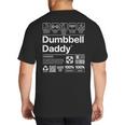 Dumbbell Daddy And Dad Gym Workout Father Big And Tall Men's T-Shirt Back Print