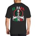 El Papa Mas Chingon Mexican Dad Husband Regalo Flag Big And Tall Men's T-Shirt Back Print