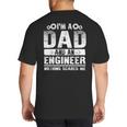 Engineer Dad Art For Men Father Day Engineering Lovers Big And Tall Men's T-Shirt Back Print