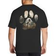 English Springer Spaniel Mountain Paw Dog Mom Dad Big And Tall Men's T-Shirt Back Print