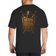 Faithful Warrior Man Of God Christian Men Knight Armor Dad Big And Tall Men's T-Shirt Back Print