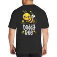 Family Bee Shirts Dad Daddy First Bee Day Outfit Birthday Big And Tall Men's T-Shirt Back Print