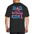 Family Party Decorations Dad Of The Birthday Girl T-Shirt Big And Tall Men's T-Shirt Back Print